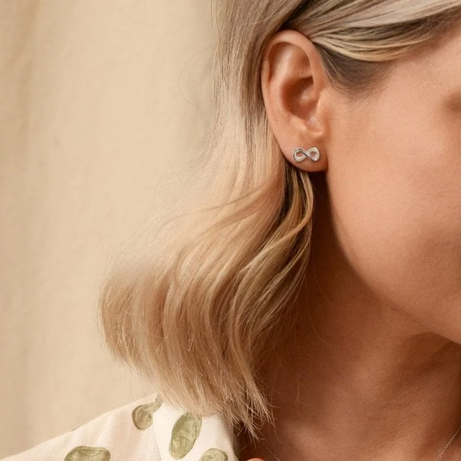 Silver Amulets Infinity Earrings