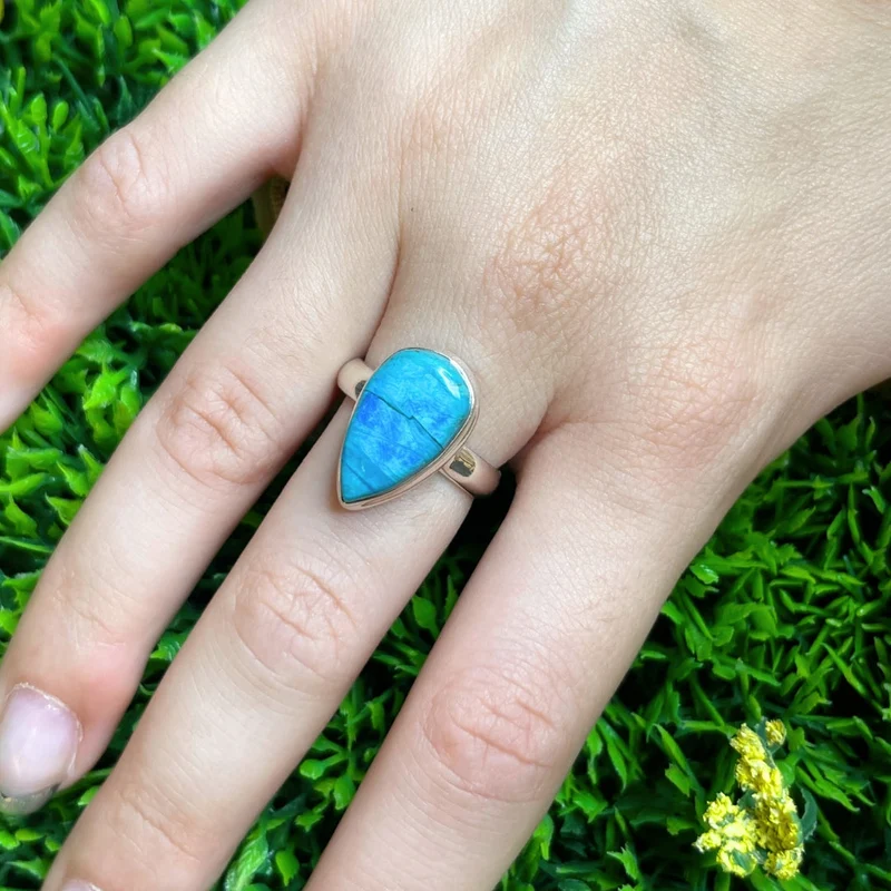 Peruanischer Blauer Opalring #31