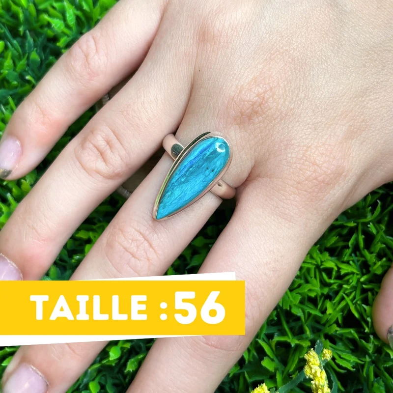 Peruanischer Blauer Opalring #32