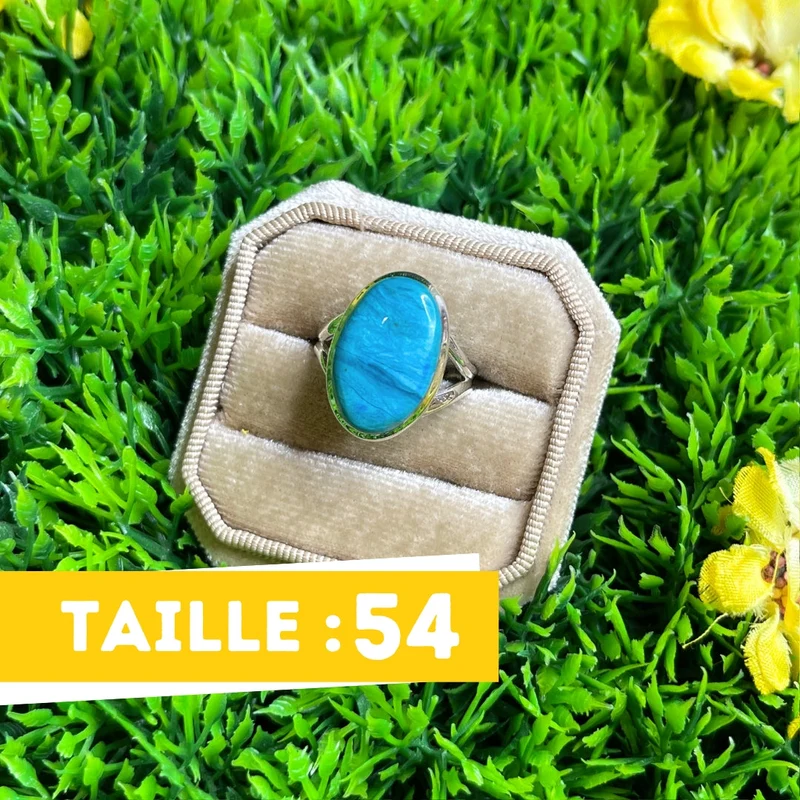 Peruanischer Blauer Opalring #44