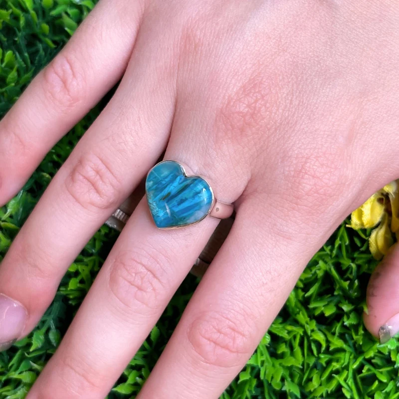 Peruanischer Blauer Opalring #5
