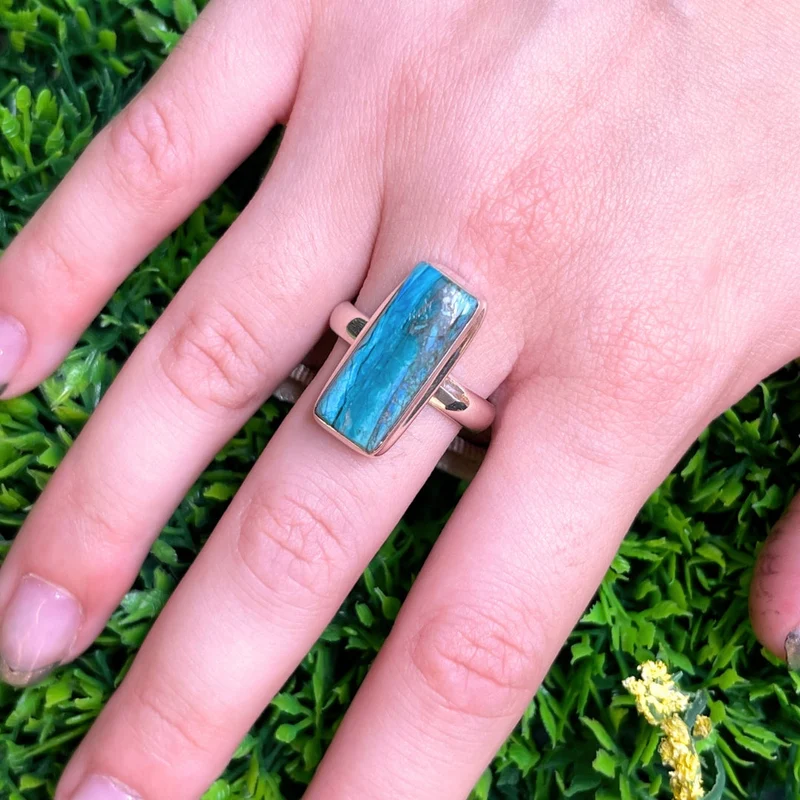 Peruanischer Blauer Opalring #2
