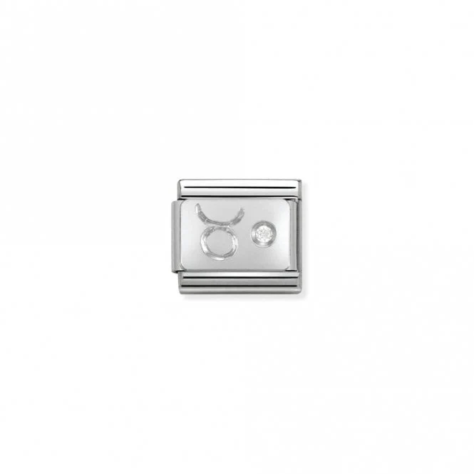 Classic Silver CZ Taurus Zodiac Charms