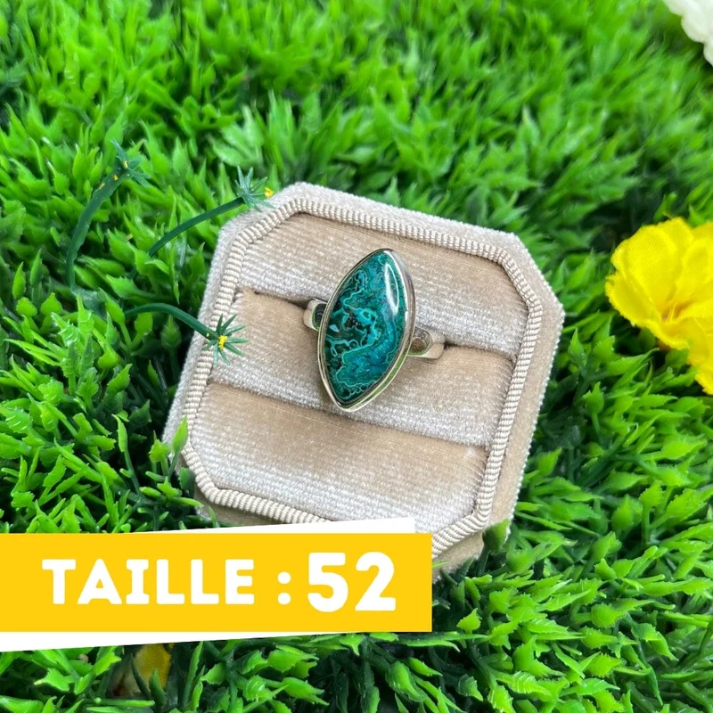 Chrysokoll-Malachit-Ring #9