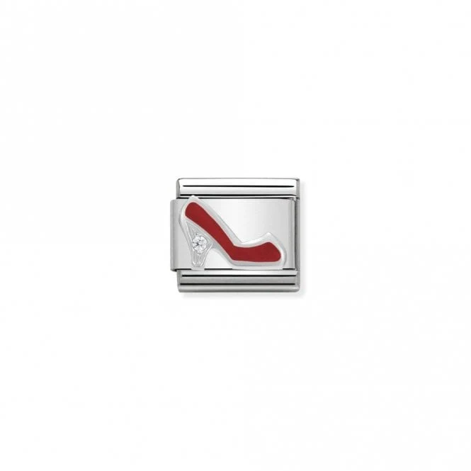 Classic Silver CZ Red Stiletto Fashion & Fun Charms