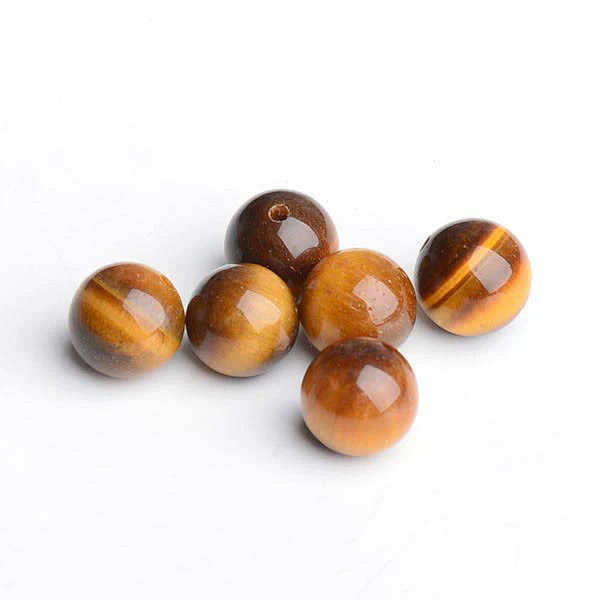 Halbloch-Tigerauge-Perle