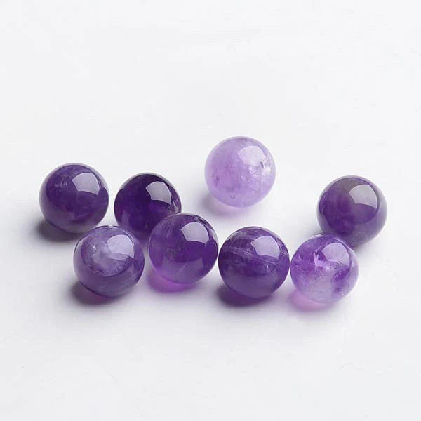 Halbloch-Perle aus Amethyst