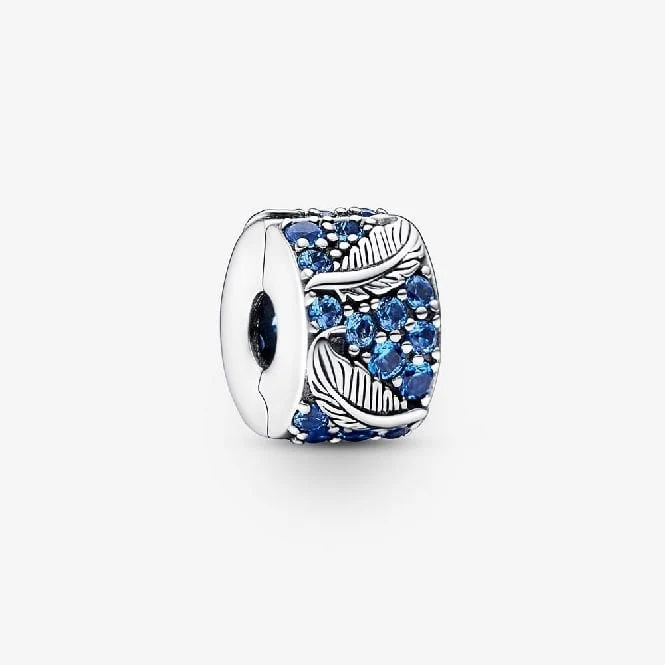 Curved Feather & Pave Clip Charms