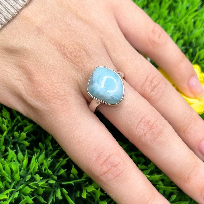 Larimar-Silberring #22