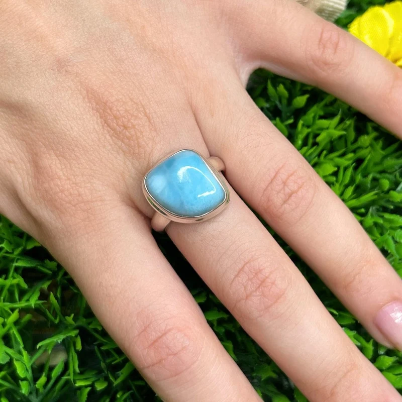 Larimar-Silberring #28