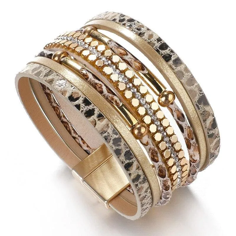 Vintage Leoparden-Armband Gold