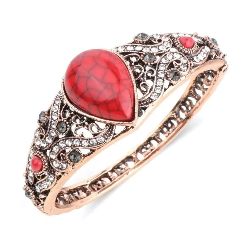 Vintage Love rotes Perlenarmband