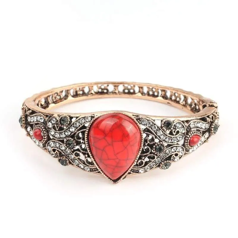 Vintage Love rotes Perlenarmband