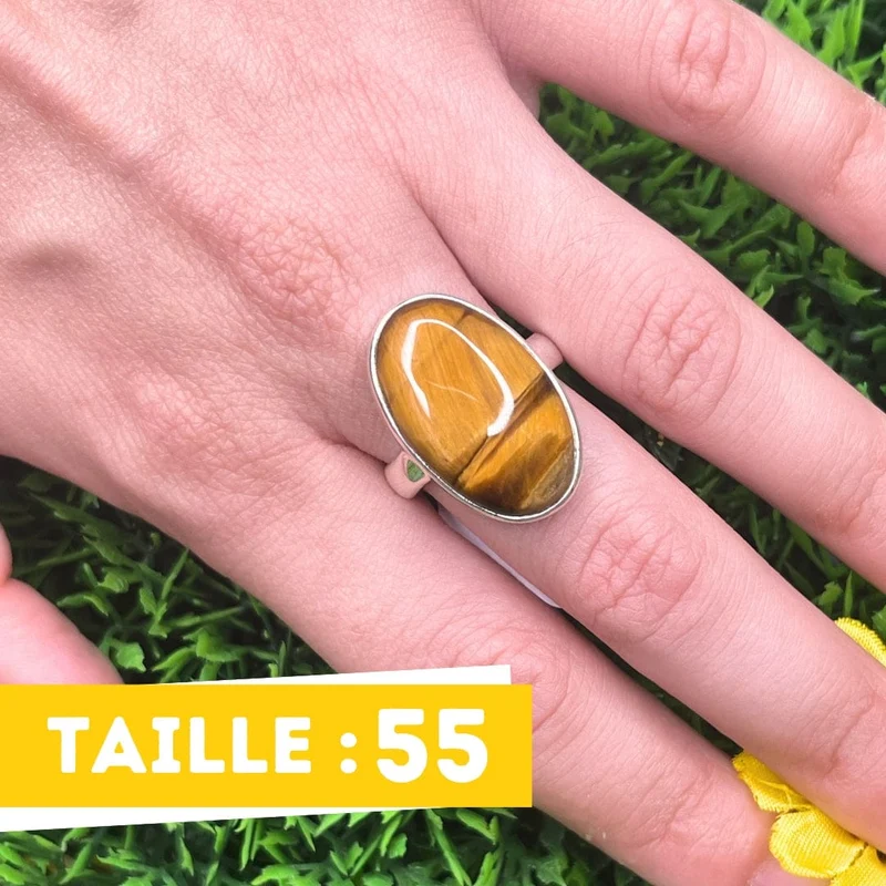 925 Silber Tigerauge Ring #13