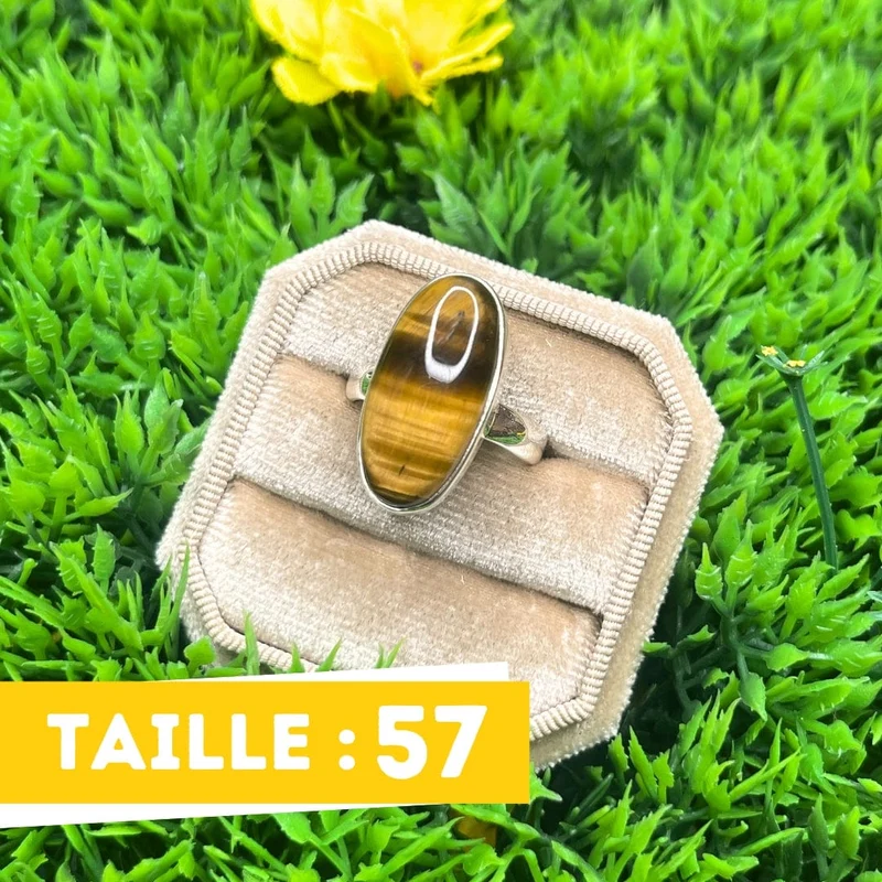 925 Silber Tigerauge Ring #17