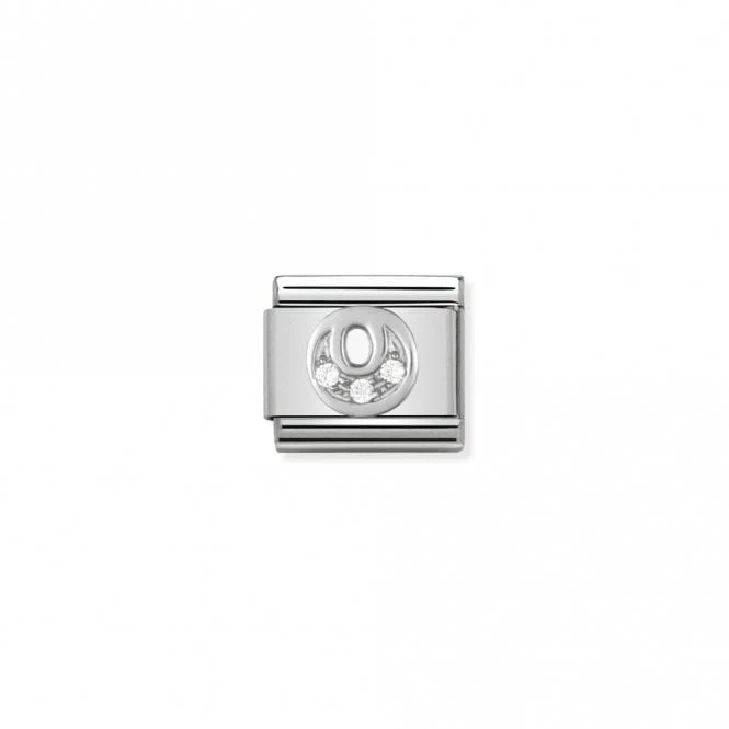 Classic Silver CZ O Letter Charms