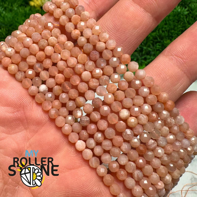 3A Sonnenstein facettierte Perle