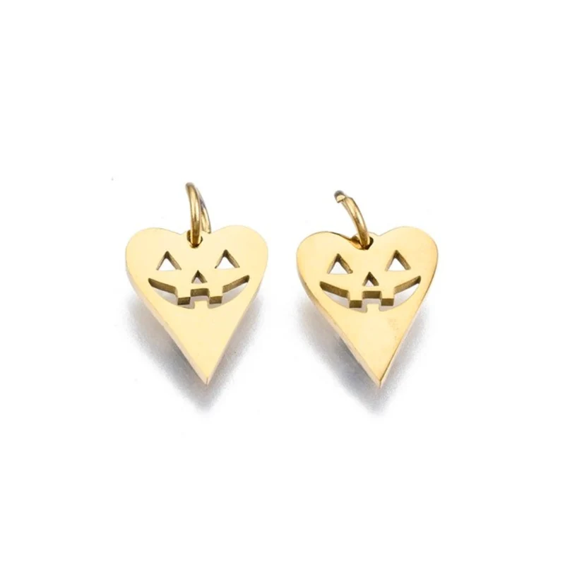 Halloween-Kürbisherz-Anhänger