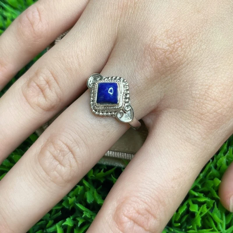 925 Silberring Lapislazuli #24