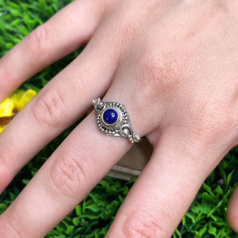 925 Silberring Lapislazuli #17