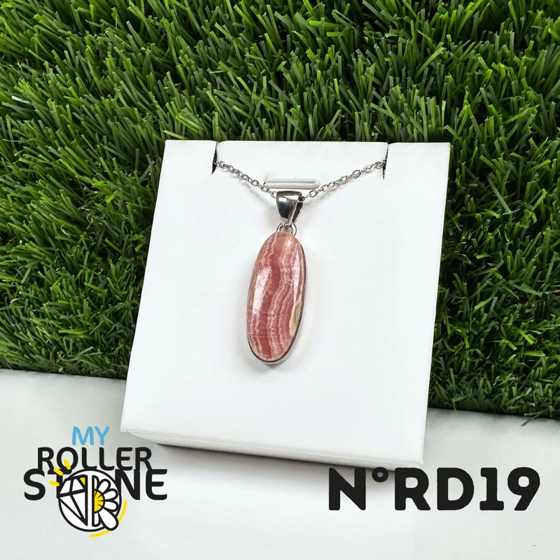 Rhodochrosit-Silberanhänger #19