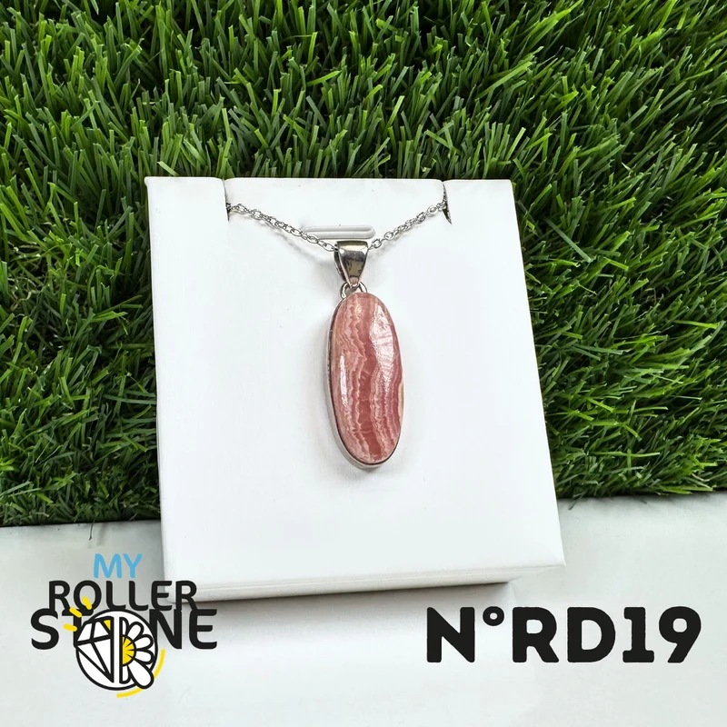 Rhodochrosit-Silberanhänger #19
