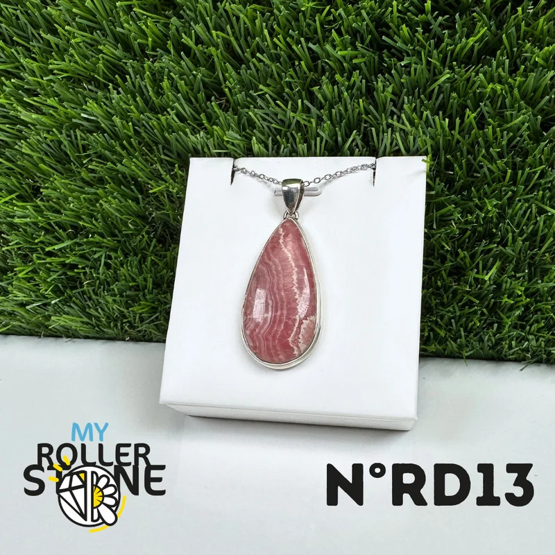 Rhodochrosit-Silberanhänger #13