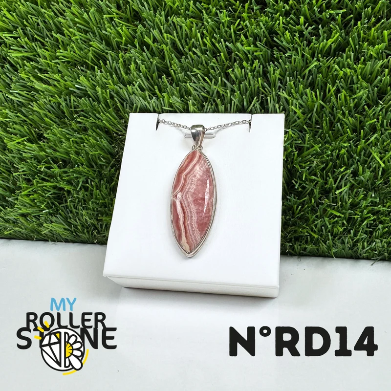 Rhodochrosit-Silberanhänger #14