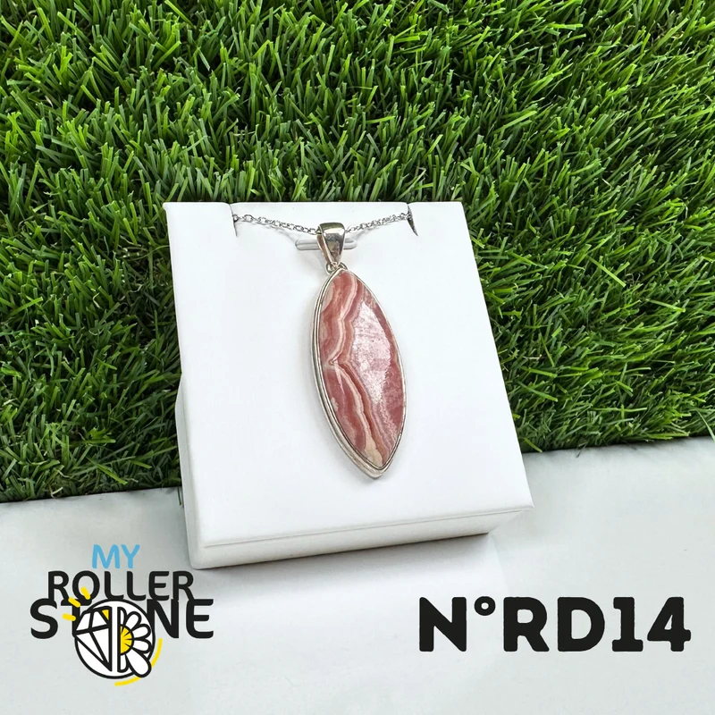 Rhodochrosit-Silberanhänger #14