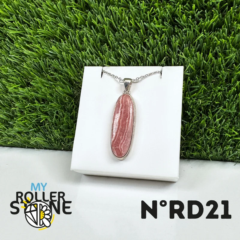 Rhodochrosit-Silberanhänger #21