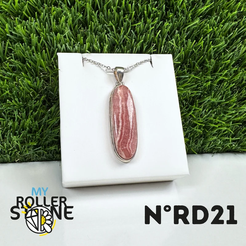 Rhodochrosit-Silberanhänger #21