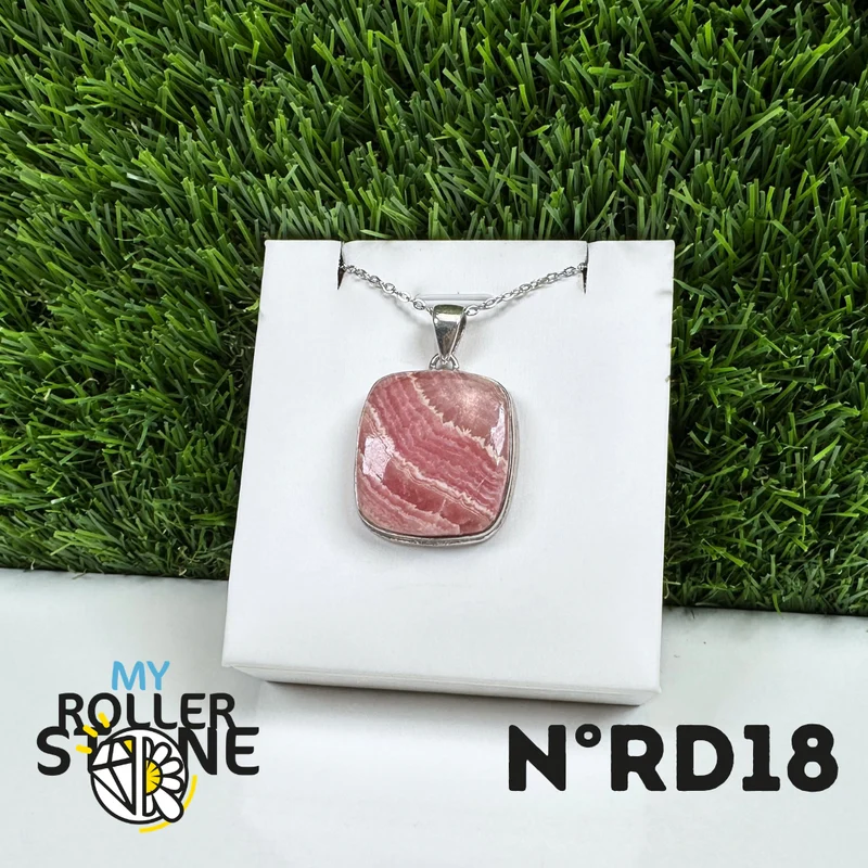 Rhodochrosit-Silberanhänger #18