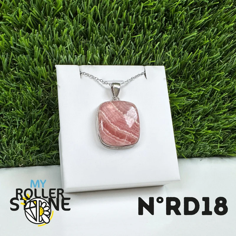 Rhodochrosit-Silberanhänger #18