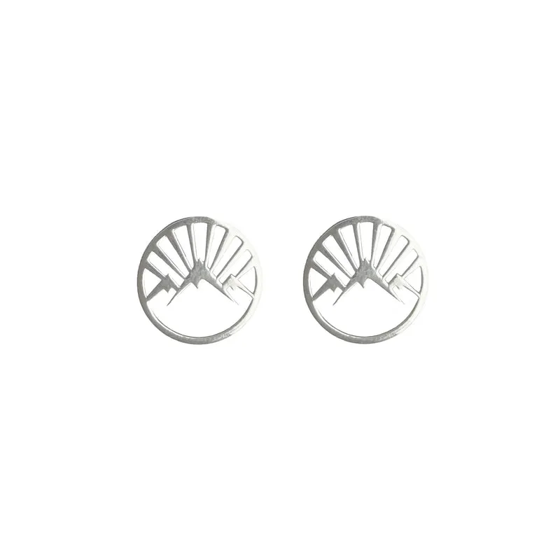 Mountain Earrings in Sterling Silver