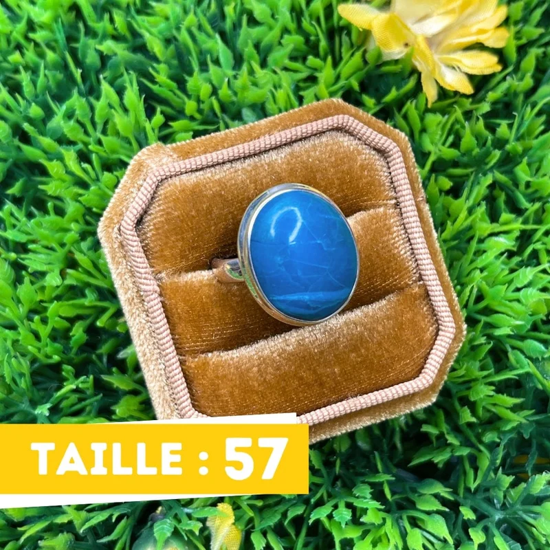 Chrysokoll-Silberring #8