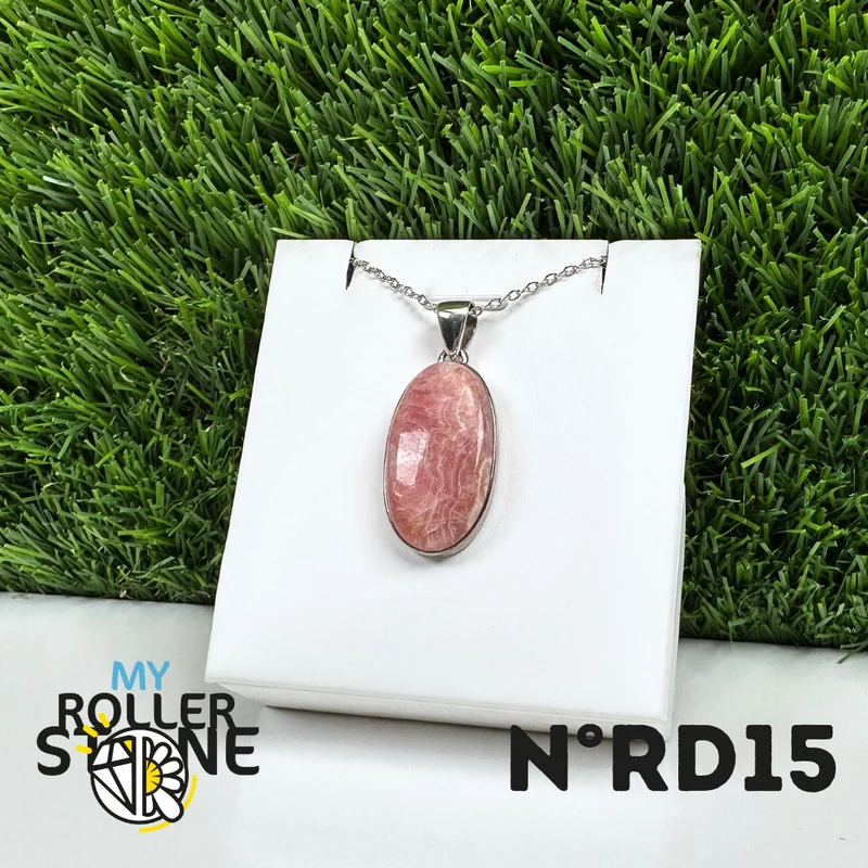 Rhodochrosit-Silberanhänger #15