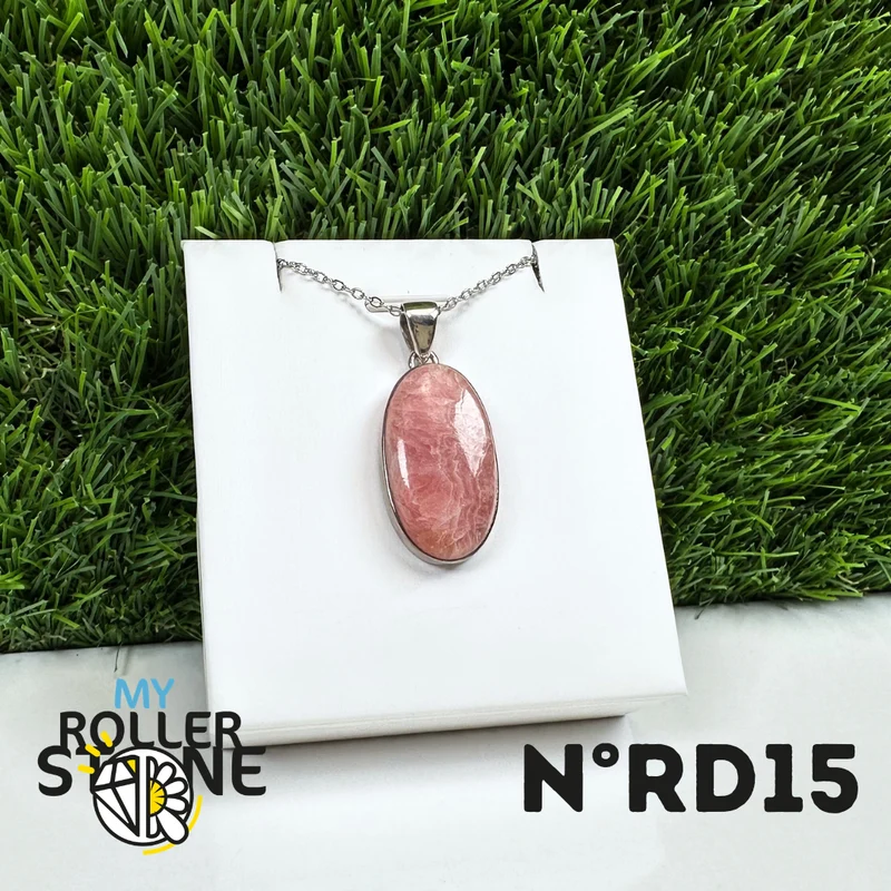 Rhodochrosit-Silberanhänger #15