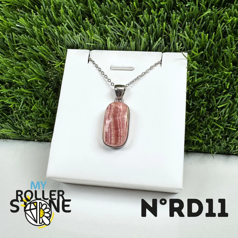 Rhodochrosit-Silberanhänger #11