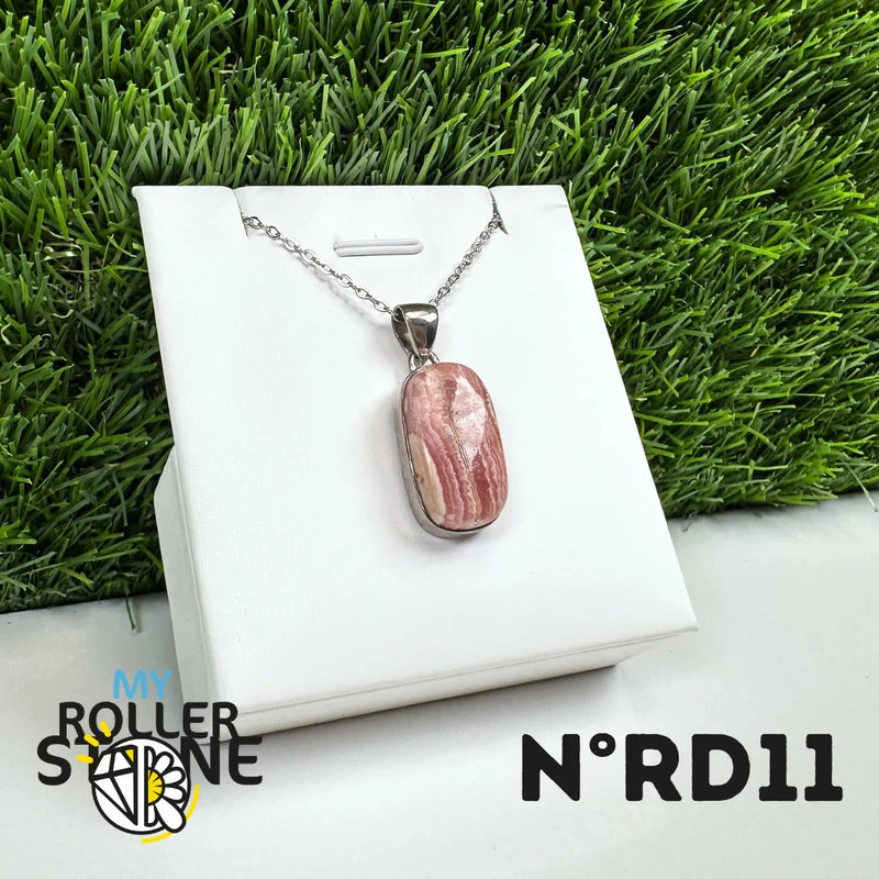 Rhodochrosit-Silberanhänger #11