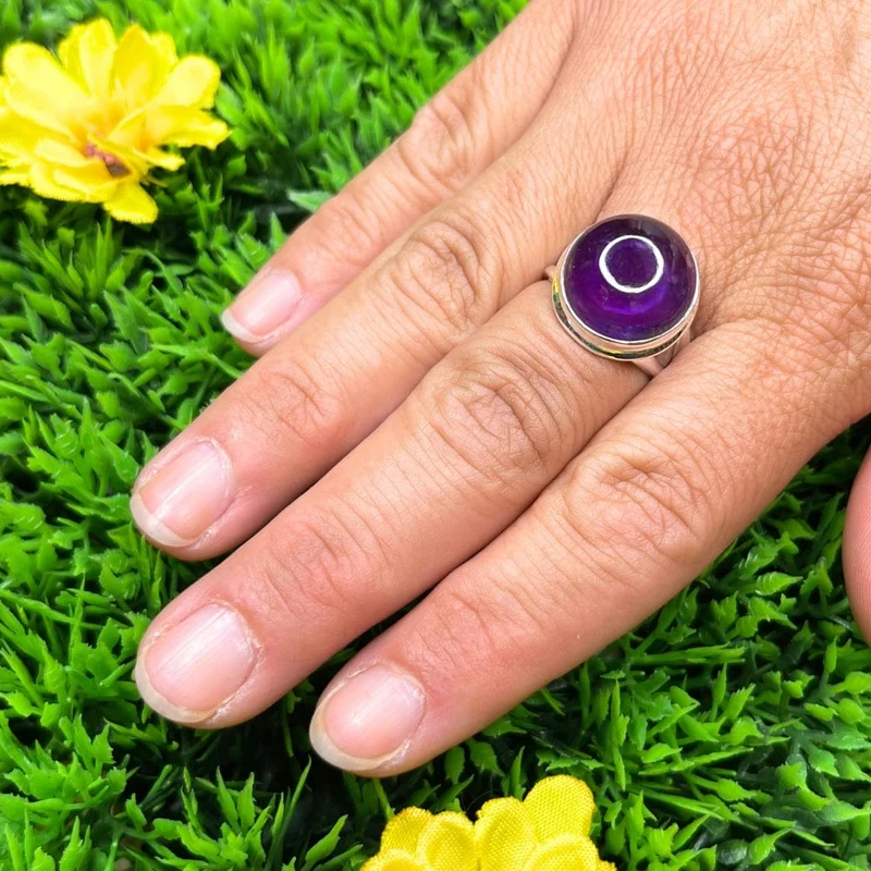 Amethyst-Silberring #12