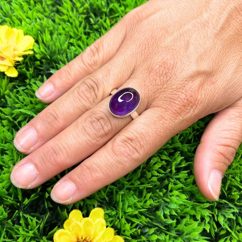 Amethyst-Silberring #10