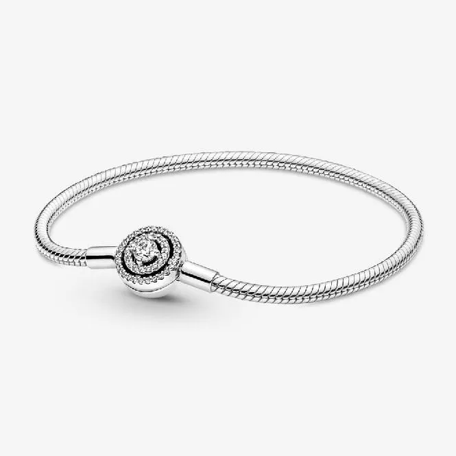 Moments Halo Snake Chain Bracelet, 20cm