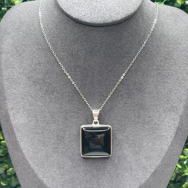 Silberner Onyx-Anhänger #27