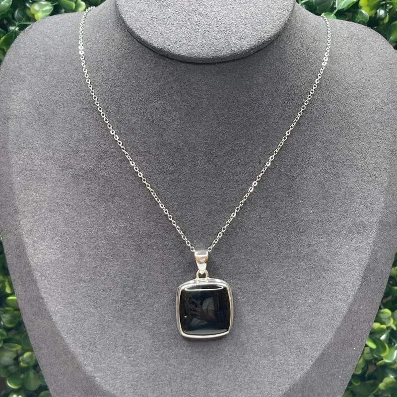 Silberner Onyx-Anhänger #11