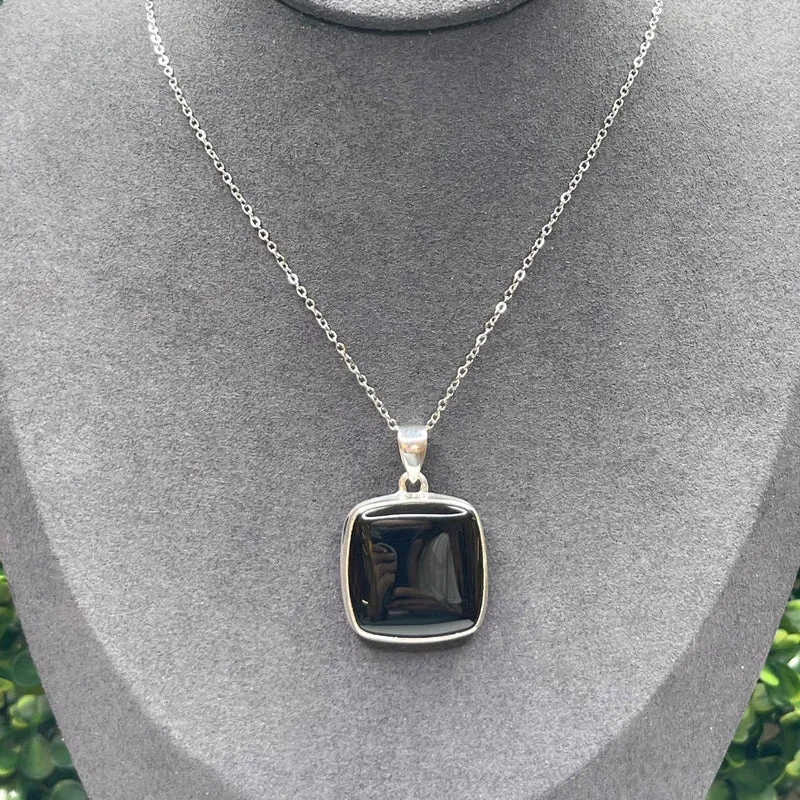 Silberner Onyx-Anhänger #15