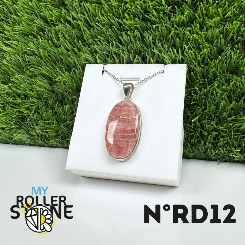 Rhodochrosit-Silberanhänger #12