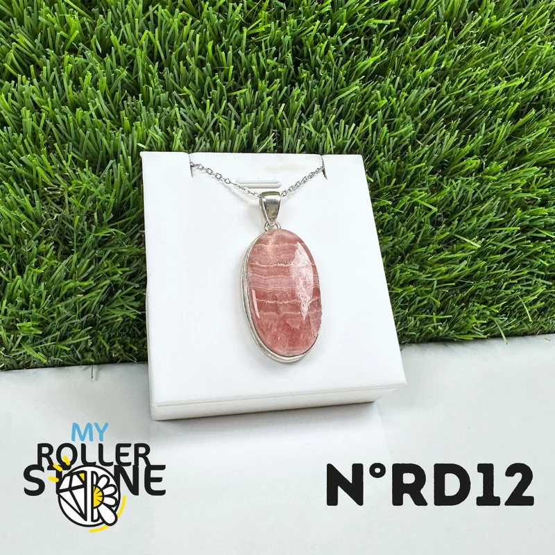 Rhodochrosit-Silberanhänger #12
