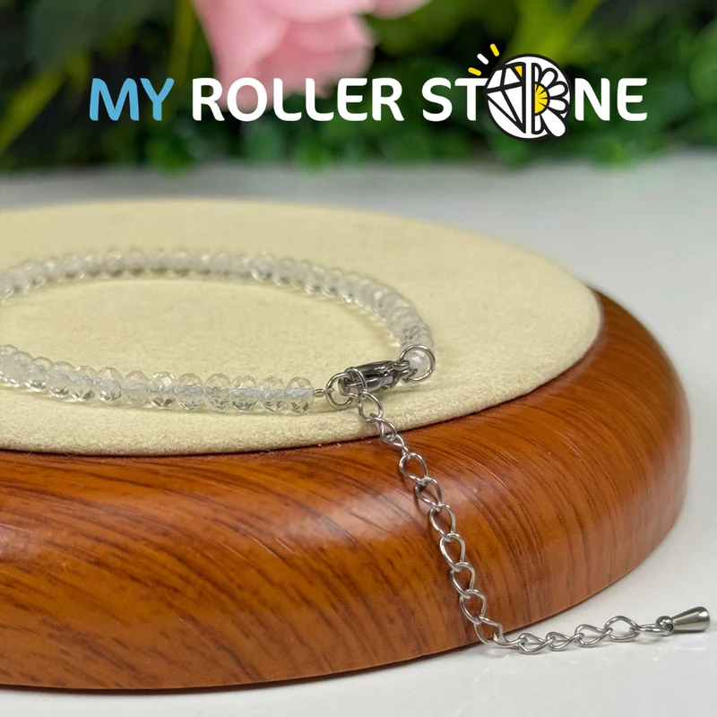 Bergkristallarmband mit Edelstahlverschluss