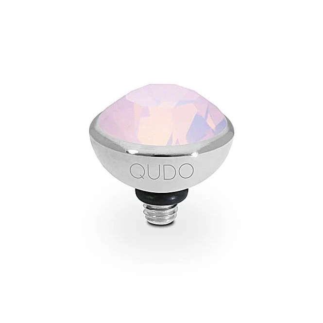 Bottone Silver and Pink Rose Opal Ring Gem Top, 10mm