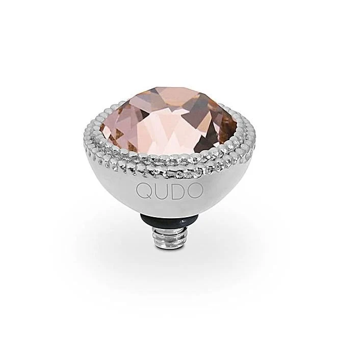 Fabero Silver and Vintage Rose Ring Gem Top, 11mm